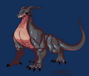 black_claws claws fangs feral fur grey_body grey_fur horn male muscular muscular_feral muscular_male nude simple_background solo tail teeth text transparent_background yellow_eyes s-purple mythology dragon mythological_creature mythological_scalie scalie aliasing alpha_channel digital_media_(artwork) english_text hi_res