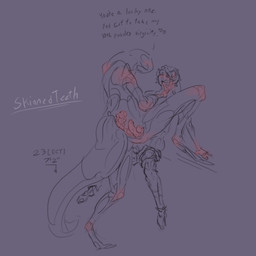2_toes 3_fingers 4_eyes anthro blush body_blush bottomwear bottomwear_down butt_blush clothed clothing dialogue digitigrade dominant dominant_male duo feet female female_virgin finger_in_mouth fingers footwear hand_on_head heart_after_text larger_anthro larger_female long_tail male male/female male_human multi_eye pants pants_down partially_clothed shoes simple_background size_difference smaller_human smaller_male stated_virginity tail text thick_thighs thumb_in_mouth toes unusual_anatomy uterus virgin virginity_fetish x-ray_view skinnedteeth human mammal 1:1 absurd_res digital_drawing_(artwork) digital_media_(artwork) english_text hi_res monochrome signature sketch