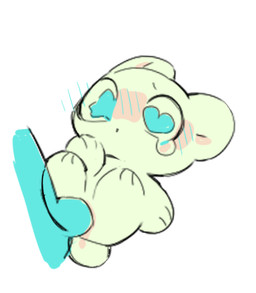 anthro blush bodily_fluids chibi disembodied_penis doll duo female genitals heart_eyes heart_symbol kemono male male/female penetration penile penile_penetration penis pupils simple_background teardrop tears unusual_pupils vaginal vaginal_penetration white_background seuppi mochikuma_(seuppi) animate_inanimate bear living_doll mammal