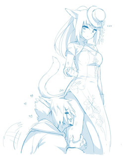 clothing duo female fist hat headgear headwear heart_symbol looking_at_another male motion_lines simple_background standing tail tail_motion white_background sollyz haruz sollyz_(ffxiv) animal_humanoid cat_humanoid felid felid_humanoid feline feline_humanoid humanoid mammal mammal_humanoid 2018 digital_drawing_(artwork) digital_media_(artwork) hi_res sketch
