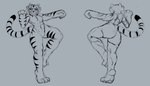 anthro butt female muscular muscular_anthro muscular_female nude solo neshaink dreamworks kung_fu_panda master_tigress felid mammal pantherine tiger absurd_res full-length_portrait hi_res portrait