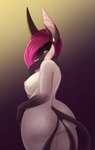 anthro areola breasts female gradient_background hair nipples nude purple_hair simple_background solo standing lunarii sluggystudio x-leon-x indominusssd jaquora_(indominusssd) acrador canid canine canis jackal mammal 2019 collaboration digital_media_(artwork) hi_res shaded