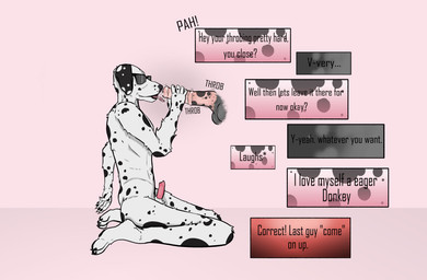 animal_genitalia animal_penis anthro anthro_penetrated black_spots blind bodily_fluids canine_genitalia canine_penis claws dialogue disability disembodied_penis drooling drooling_tongue duo equine_genitalia equine_penis eyewear feet fellatio finger_claws fingers fur genital_fluids genitals glasses handpaw kneeling kneeling_oral_position leaking_precum licking licking_precum male male/male markings mottled mottled_genitalia mottled_penis nude nude_anthro open_mouth oral oral_penetration pawpads paws penetration penile penis penis_in_mouth penis_lick precum saliva saliva_on_penis saliva_on_tongue saliva_string sex shaking sitting sloppy_blowjob solo_focus sound_effects spots spotted_body text throbbing throbbing_penis tongue tongue_out wearing_glasses white_body white_fur familiar_nobody canid canine canis dalmatian domestic_dog mammal english_text hi_res