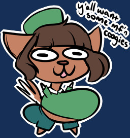 anthro black_eyes bottomwear brown_body brown_fur brown_hair clothed clothing collar dialogue female fur hair hat headgear headwear no_shoes no_socks open_mouth pants shirt short_hair simple_background text topwear transparent_background young mulberrytarthorse bittersweet_candy_bowl girl_scout molly_(bcb) abyssinian_cat domestic_cat felid feline felis mammal alpha_channel english_text hi_res