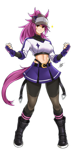 band-aid band-aid_on_face bandage bandage_on_face baseball_cap belt boots bottomwear breasts clothing female fingerless_gloves footwear furgonomics gloves hair handwear hat headgear headwear midriff navel ponytail purple_hair shoes skirt solo tail thong_straps airisubaka leah_(airisubaka) animal_humanoid equid equid_humanoid equine equine_humanoid horse_humanoid humanoid mammal mammal_humanoid 2025 absurd_res hi_res