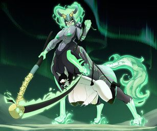 abdominal_bulge anthro aura belly belly_riding big_breasts black_hair black_nipples bone bound breasts bulge chain chain_leash chained desert dominant dominant_gynomorph dominant_intersex dominant_taur duo ectoplasm female glowing glowing_markings green_aura green_eyes grey_body gynomorph gynomorph/female gynomorph_penetrating hair hooves horn intersex intersex/female intersex_penetrating leash markings melee_weapon nipples penetration polearm scythe sex skull skull_head taur_penetrating weapon white_body schorl soleilly bat equid equid_taur equine horse leaf-nosed_bat mammal mammal_taur microbat taur vampire vampire_bat yangochiropteran hi_res