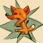 anthro balls erection fur genitals huge_head humanoid_genitalia humanoid_penis male nightmare_fuel nude open_mouth orange_body orange_fur penis simple_background solo standing teeth what why astronautilus canid canine fox mammal 1:1 2007 digital_media_(artwork)