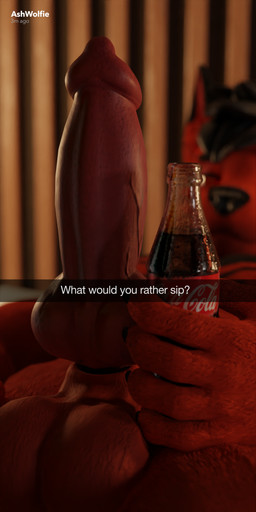 2k animal_genitalia animal_penis anthro balls big_penis canine_genitalia canine_penis comparison depth_of_field dominant dominant_male erection fur genitals knot male muscular muscular_anthro muscular_male nude penis photo solo text ashwolfie coca-cola snapchat ashwolfe canid canine canis mammal red_wolf wolf 2022 3d_(artwork) absurd_res blender_(artwork) blender_cycles_(artwork) colored digital_media_(artwork) english_text hi_res