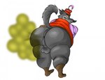 anthro anus balls big_butt butt clothed clothing fart fart_cloud fart_fetish gassy genitals looking_back male medieval_clothing obese obese_anthro obese_male overweight overweight_anthro overweight_male partially_clothed perineum presenting presenting_anus presenting_hindquarters raised_tail smelly solo tail thick_thighs sunflower_fox disney robin_hood_(disney) sheriff_of_nottingham canid canine canis mammal wolf hi_res