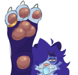 anthro claws digit_ring feet foot_focus jewelry looking_at_viewer male male/male pawpads paws ring slightly_chubby solo toe_claws toe_ring toes tongue tongue_out kadedrawz kade_(kadedrawz) mammal mustelid otter hi_res