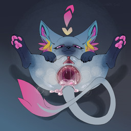 anal_fluids anal_juice_string anus bodily_fluids female feral gaping gaping_anus genital_fluids genitals inner_ear_fluff leaking_anus legs_up looking_at_viewer lying on_back pawpads paws purple_eyes solo spread_anus spread_legs spread_vulva spreading steam tail tuft vaginal_fluids vulva cyber_d1e league_of_legends riot_games tencent cyber_cat_yuumi yuumi_(lol) absurd_res hi_res signature watermark