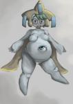 3_eyes alternate_species belly big_belly breasts brown_eyes eyewear female floating glasses green_hair grey_background hair implied_transformation male male/female multi_eye nipples not_furry nude overweight overweight_female simple_background solo star surprise white_body white_skin unknown_artist nintendo pokemon max_(pokemon) generation_3_pokemon humanoid jirachi legendary_pokemon pokemon_(species) 2015