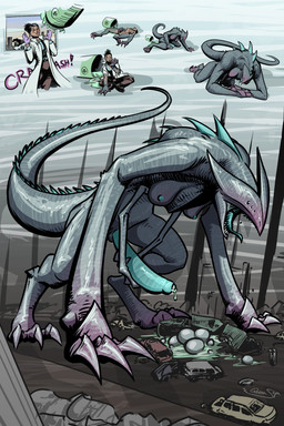 biohazard_symbol blue_ovipositor blue_tongue breasts car claws clothing coat destroyed_vehicle destruction egg female feral hazard_symbol lab_coat macro multi_arm multi_eye multi_limb mutagen oviposition ovipositor sharp_teeth solo symbol teeth tongue topwear transformation vehicle queensepa human kaiju mammal 2024 2:3 absurd_res digital_media_(artwork) digital_painting_(artwork) english_description hi_res painting_(artwork) signature story story_at_source story_in_description