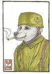 anthro german male nazi paratrooper solo world_war_2 n2o canid canine canis mammal wolf hi_res