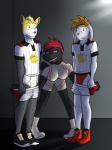 anthro anthrofied bottomwear bottomwear_down briefs bulge clothed clothing female group jockstrap male pants pants_down partially_clothed shorts soccer_uniform sportswear tighty_whities underwear uniform white_briefs white_clothing white_underwear fuze nintendo pokemon debbie_(fuze) ed_(fuze) king_(fuze) boltund generation_8_pokemon pokemon_(species) raboot runerigus 3:4 hi_res