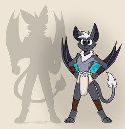 anthro clothed clothing determined determined_eyes hair male male_anthro ruff short_hair solo tail tail_tuft topless topless_anthro topless_male tuft wings young young_anthro young_male 60percentscalie vauruk bat mammal model_sheet