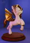 3d_(artwork) digital_media_(artwork) equid equine female feral figurine gold_(metal) hasbro hi_res horse mammal marble mlp_g5 my_little_pony mythological_creature mythological_equine mythology pegasus pipp_petals_(mlp) sculpture solo statue sunny_way wings zbrush_(artwork)