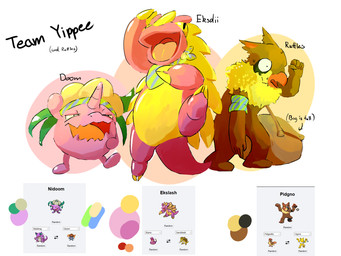 ambiguous_gender anthro beak bodily_fluids fusion group horn open_mouth pokemon_fusion simple_background smile sweat text sexotheque nintendo pokemon pokemon_mystery_dungeon spike_chunsoft avian ekans generation_1_pokemon gloom_(pokemon) hybrid hypno_(pokemon) mammal nidoking pidgeotto pokemon_(species) sandslash scalie 2019 4:3 digital_drawing_(artwork) digital_media_(artwork) english_text hi_res
