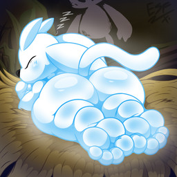 anthro bed big_butt butt feet foot_fetish foot_focus furniture group humanoid_feet lying lying_on_bed male on_bed on_front plantigrade sleeping thick_thighs toes electricsnowfox microsoft ori_(series) xbox_game_studios ori_(ori) guardian_spirit spirit 2025 hi_res
