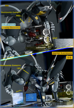 animal_genitalia anthro anthrofied balls bodily_fluids computer cybernetics destruction electronics erection gameplay_mechanics genital_fluids genitals hiked_leg laptop machine male marking_territory onomatopoeia peeing peeing_on_computer peeing_on_electronics peeing_on_object penis piss_destruction raised_leg solo sound_effects text urine watersports potatotime dododragon56_(modeler) konami metal_gear blade_wolf canid canine cyborg mammal robot robot_anthro 3d_(artwork) absurd_res blender_(artwork) comic digital_media_(artwork) english_text hi_res