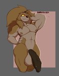 abs anthro balls big_penis black_penis brown_body brown_fur brown_hair femboy floppy_ears fur genitals hair half-erect hand_on_hip huge_penis humanoid_genitalia humanoid_penis long_hair male multicolored_body multicolored_fur muscle_tone muscular muscular_anthro muscular_femboy muscular_male nude orange_sclera pecs penis simple_background smile solo two_tone_body two_tone_fur vein veiny_penis wide_eyed aronhilistix nugget_(diadorin) bird_dog canid canine canis cocker_spaniel domestic_dog hunting_dog mammal spaniel absurd_res hi_res