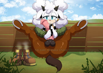 5_toes animal_genitalia animal_penis anthro anthro_on_feral balls barefoot bestiality bodily_fluids bottomwear clothing dress duo equine_genitalia equine_penis erection feet female feral fingers foot_fetish foot_play footjob footwear fur genital_fluids genitals grass hair hooves horn interspecies larger_feral larger_male leaking_precum licking licking_lips licking_own_lips looking_at_genitalia looking_at_penis lying male male/female on_back outside outside_sex pants penile penis plant precum precum_string sex shoes shoes_removed sitting size_difference smaller_anthro smaller_female spread_legs spreading tail through_wall toes tongue tongue_out topwear two-footed_footjob the_dark_mangaka idw_publishing sega sonic_the_hedgehog_(comics) sonic_the_hedgehog_(idw) sonic_the_hedgehog_(series) lanolin_the_sheep_(sonic) bovid caprine equid equine mammal sheep digital_media_(artwork)