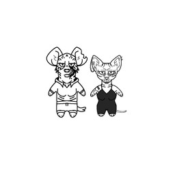 anthro breasts cinemagraph clothing female gas_mask group hat headgear headwear male mask shirt tank_top topwear puppy_meats madmaw_(rottingxrooster) rooster_(rottingxrooster) canid canine canis domestic_cat domestic_dog felid feline felis hyena mammal 1:1 animated short_playtime sound video trans_(lore) trans_man_(lore)