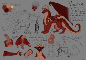 animal_genitalia balls butt feet feral foreskin genitals humanoid_genitalia humanoid_penis male open_mouth paws penis sheath tail tongue wings thejoyfuldragon mythology varice_(thejoyfuldragon) dragon mythological_creature mythological_scalie scalie absurd_res hi_res model_sheet