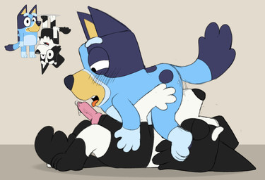 69_position animal_genitalia animal_penis anthro anthro_on_anthro black_body black_fur blue_body blue_fur bodily_fluids canine_genitalia canine_penis cunnilingus duo eyes_closed facesitting female female_on_top fur genital_fluids genitals half-closed_eyes lying male male/female male_on_bottom narrowed_eyes on_back on_bottom on_top open_mouth oral penis precum sex sitting sitting_on_another straddling tail tongue tongue_out vaginal vaginal_fluids white_body white_fur young young_female dtcx97 bluey_(series) bluey_heeler mackenzie_(bluey) australian_cattle_dog border_collie canid canine canis cattledog collie domestic_dog herding_dog mammal pastoral_dog sheepdog 2026 hi_res