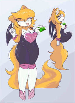 anthro blonde_hair breasts cosplay emerald_(gem) feline_ears female gem hair medium_breasts side_boob slightly_chubby slightly_chubby_anthro slightly_chubby_female solo tail yellow_tail luyx_55 sega sonic_the_hedgehog_(series) lucia_(luyx_55) rouge_the_bat felid feline mammal hi_res