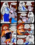 2003 anthro bodily_fluids breasts canid canine carli_chinchilla chinchilla chinchillid clothing cocktail_dress comic dialogue felid female fox group hand_holding hybrid mammal max_blackrabbit meeting mephitid necktie pantherine panties panty_shot red_fox rodent sheila_vixen skunk smile speech_bubble sweat sweatdrop thought_bubble tiger tight_clothing trio true_fox underwear zig_zag