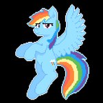 blue_body cutie_mark feathered_wings feathers female feral flying hair looking_at_viewer multicolored_hair multicolored_tail purple_eyes rainbow_hair rainbow_tail sassy simple_background smile solo tail wings tai-the-maned-wolf friendship_is_magic hasbro my_little_pony mythology rainbow_dash_(mlp) equid equine horse mammal mythological_creature mythological_equine pegasus pony 1:1 animated digital_media_(artwork) loop pixel_(artwork) pixel_animation short_playtime