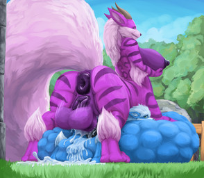 animal_genitalia animal_vulva anus balls belly big_balls big_belly big_breasts bodily_fluids breasts butt canine_genitalia canine_vulva cum cum_ballooning cum_in_vagina cum_inflation cum_inside duo egg egg_bulge egg_inflation female feral feral_penetrated fur genital_fluids genitals hair herm huge_balls huge_belly huge_breasts hyper hyper_balls hyper_belly hyper_genitalia inflation intersex intersex/intersex nipples nude open_mouth penetration penile penile_penetration penis pokemorph pregnant pregnant_female pregnant_feral puffy_anus sex size_difference tail taurification taurified vulva kittykage nintendo pokemon kraven_lupei purplecat arcanine canid canine generation_1_pokemon mammal pokemon_(species) pokemon_taur shiny_pokemon taur absurd_res hi_res