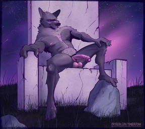 anthro balls bedroom_eyes feet fingers foreskin fur genitals grass grey_body half-closed_eyes half-erect humanoid_genitalia humanoid_penis looking_at_viewer male narrowed_eyes nude outdoor_nudity outside partially_retracted_foreskin penis plant seductive sitting smile solo spread_legs spreading toes timberdonk elden_ring fromsoftware blaidd_(elden_ring) canid canine canis mammal wolf digital_media_(artwork) hi_res