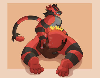 anal anthro anus balls big_butt black_anus bodily_fluids butt deep_rimming dominant dominant_male duo facesitting fangs fire fur genitals hand_on_butt hand_on_head larger_male looking_back looking_pleasured male male/male multicolored_body multicolored_fur musk nose_to_anus nude oral paws pressed_against puffy_anus raised_tail rear_view rimming sex sitting sitting_on_another size_difference smaller_male smothering submissive submissive_male sweat sweatdrop sweaty_anus sweaty_balls sweaty_butt sweaty_genitalia tail teeth sillywerwolf nintendo pokemon canid canine canis felid generation_7_pokemon incineroar mammal pokemon_(species) wolf digital_media_(artwork) hi_res