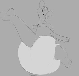 anthro clean_diaper clothed clothing diaper kerchief looking_at_viewer male smile solo tail wearing_diaper crybabybluberry mario_bros nintendo super_mario_3d_world plessie digital_media_(artwork) hi_res