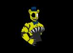 anthro big_breasts black_background black_body bow_(feature) bow_tie breasts button_(fastener) claws clothing creepy crossgender female hand_on_hip hat headgear headwear huge_breasts looking_at_viewer machine open_mouth scary sharp_teeth simple_background smile solo teeth top_hat yellow_body theicedwolf five_nights_at_freddy's five_nights_at_freddy's_4 scottgames nightmare_fredbear_(fnaf) animatronic mammal robot hi_res