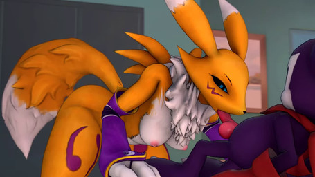 animal_genitalia animal_penis anthro anthro_on_anthro anthro_penetrated anthro_penetrating anthro_penetrating_anthro areola arm_markings armwear balls balls_deep barefoot biped black_markings black_sclera blue_eyes bouncing_balls bouncing_breasts breasts bridal_gauntlets butt canine_genitalia canine_penis claws clothing deep_throat duo erection facial_markings feet fellatio female female_anthro female_focus female_penetrated fingers fluffy fluffy_tail fur genitals hair half-closed_eyes head_markings inside interspecies knot larger_female larger_penetrated leg_markings looking_at_another looking_at_partner male male/female male_anthro male_on_anthro male_penetrating male_penetrating_anthro male_penetrating_female markings multicolored_body multicolored_ears multicolored_fur narrowed_eyes navel nipples nude on_bottom on_top open_mouth oral oral_penetration paws penetration penile penile_penetration penis penis_in_mouth pink_areola pink_nipples purple_armwear purple_bridal_gauntlets purple_clothing sex size_difference small_dom_big_sub smaller_male solo_focus submissive submissive_female tail toes tuft two_tone_body two_tone_fur wall_(structure) white_body white_breasts white_fur yellow_body yellow_fur devilscry warfaremachine_(modeler) bandai_namco digimon warfare_renamon canid canine digimon_(species) fox imp impmon mammal renamon 16:9 2025 3d_(artwork) 3d_animation animated digital_media_(artwork) high_framerate loop no_sound short_playtime source_filmmaker_(artwork) webm widescreen