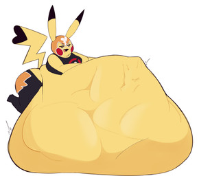 anthro belly belly_on_ground big_belly clothed clothing cosplay_pikachu_(costume) duo female female/female female_pred female_prey huge_belly hyper hyper_belly imprints overweight overweight_female simple_background size_difference smaller_pred struggling vore white_background yellow_body pink_poison67 mythology nintendo pokemon pikachu_libre charizard dragon generation_1_pokemon humanoid mammal mythological_creature mythological_scalie pokemon_(species) rodent scalie absurd_res digital_media_(artwork) hi_res