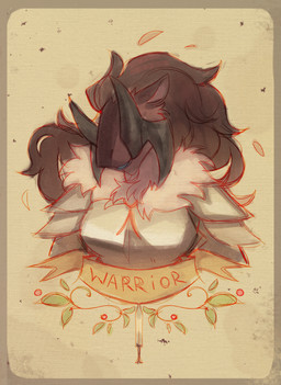 anthro armor brown_body brown_fur brown_hair clothed clothing female front_view fur hair long_hair obscured_eyes simple_background solo famir mythology dragon furred_dragon furred_scalie mythological_creature mythological_scalie scalie bust_portrait hi_res portrait sketch
