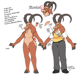anthro belt black_clothing black_footwear black_shoes bottomwear bovid_horn brown_body brown_fur caprine_horn clothed clothing curved_horn dress_shoes eyewear facial_hair footwear fur glasses goat_horn goatee grey_bottomwear grey_clothing grey_pants hooves horn long_ears male mostly_nude pants pattern_clothing pattern_topwear professor resting_bitch_face shirt shoes short_tail slightly_chubby solo tail teacher text topwear vest wearing_glasses white_clothing white_shirt white_topwear yellow_clothing yellow_eyes yellow_topwear yellow_vest boot_(artist) montana_(boot) bovid caprine goat mammal 2019 character_name english_text hi_res model_sheet