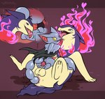 anal anal_penetration duo eyes_closed fangs fellatio feral feral_on_feral fire generation_4_pokemon generation_8_pokemon gliscor hi_res hisuian_form hisuian_typhlosion licking male male/male nintendo oral penetration penile penile_penetration penis_in_ass pokemon pokemon_(species) pokemon_legends_arceus reclining regional_form_(pokemon) sex size_difference tail tail_fetish tail_in_ass tail_insertion tail_play tail_sex teeth tongue tongue_out wolfluffyfly