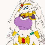 anthro big_breasts blue_eyes breasts clothed clothing clothing_lift exposed_breasts female hammerspace hidden_buxom huge_breasts hyper hyper_breasts looking_at_viewer nipples presenting shirt shirt_lift solo topwear squealydealy nintendo pokemon verity_(e1lumi) generation_5_pokemon legendary_pokemon pokemon_(species) reshiram 1:1 animated short_playtime