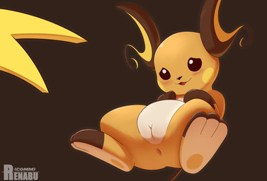 anus blush female genitals presenting presenting_vulva shy solo spread_legs spreading vulva renabu nintendo pokemon generation_1_pokemon pokemon_(species) raichu 2025 absurd_res hi_res