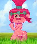 bubble_butt butt female not_furry nude pink_body pink_skin solo lazzylad 20th_century_fox dreamworks trolls_(dreamworks) poppy_(trolls) humanoid troll_(mythology) 5:6 hi_res