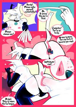 anal anal_penetration animal_genitalia anthro anus balls black_outline blue_outline butt butt_focus clothed clothing collar dialogue duo fellatio footwear gangbang gaping genitals gloves group group_sex handwear high_heels looking_at_viewer male male/male nipples oral outline partially_clothed penetration penile penis pink_outline plug_(sex_toy) profanity sex sex_toy sheath shoes solo spread_anus spreading text thong trio underwear conditional_dnp witchtheghost undertale undertale_(series) asriel_dreemurr nameless_character boss_monster_(undertale) bovid caprine goat mammal absurd_res comic digital_media_(artwork) english_text hi_res