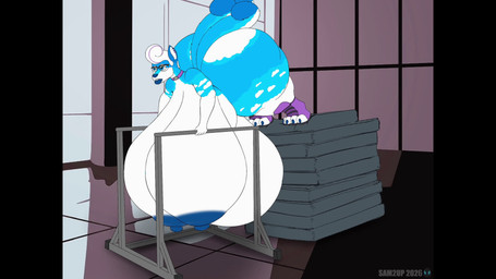 areola balls belly big_balls big_belly big_breasts big_butt big_feet big_nipples big_penis blue_body blue_eyes blue_fur blue_nipples breasts butt clothing cloud collar digitigrade ear_piercing exercise exercise_equipment exercise_mat eyewear feet female footwear fur genitals glasses hair huge_balls huge_belly huge_breasts huge_butt huge_hips huge_nipples huge_penis huge_thighs hyper hyper_balls hyper_belly hyper_breasts hyper_butt hyper_genitalia hyper_nipples hyper_penis lips lower_lip male multi_tail nipples ombre penis piercing puffy_areola puffy_nipples shoes sneakers solo sound_effects tail teal_body teal_fur thick_lips thick_thighs wearing_glasses white_body white_fur wide_hips sam2up canid canine mammal 16:9 animated hi_res loop short_playtime sound video widescreen