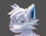 blue_eyes cute_fangs fangs looking_at_viewer male solo teeth secretkitsune secretkitsune_(character) canid canine fox mammal 2014