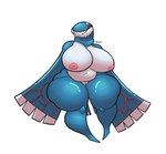 anthro areola big_breasts breasts female genitals huge_breasts huge_thighs inverted_nipples multicolored_body navel nipples nude pink_areola pussy slightly_chubby smile solo thick_thighs two_tone_body hollydaysheep nintendo pokemon generation_3_pokemon kyogre legendary_pokemon pokemon_(species) hi_res