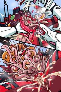 belly_burst big_breasts blood bodily_fluids breasts bursting camel_toe clothing cum cum_in_vagina cum_inside cunnilingus death female forced genital_fluids genitals gore green_nipples guts hair intestines melee_weapon necrophilia nipples oral orange_hair organs polearm rape red_clothing red_skinsuit sex skinsuit snuff spear tight_clothing uterus vaginal voodoo voodoo_sex vulva weapon skarma neon_genesis_evangelion asuka_langley_soryu evangelion_(cyborg) human mammal mass_production_eva 2:3 absurd_res censored hi_res mosaic_censorship